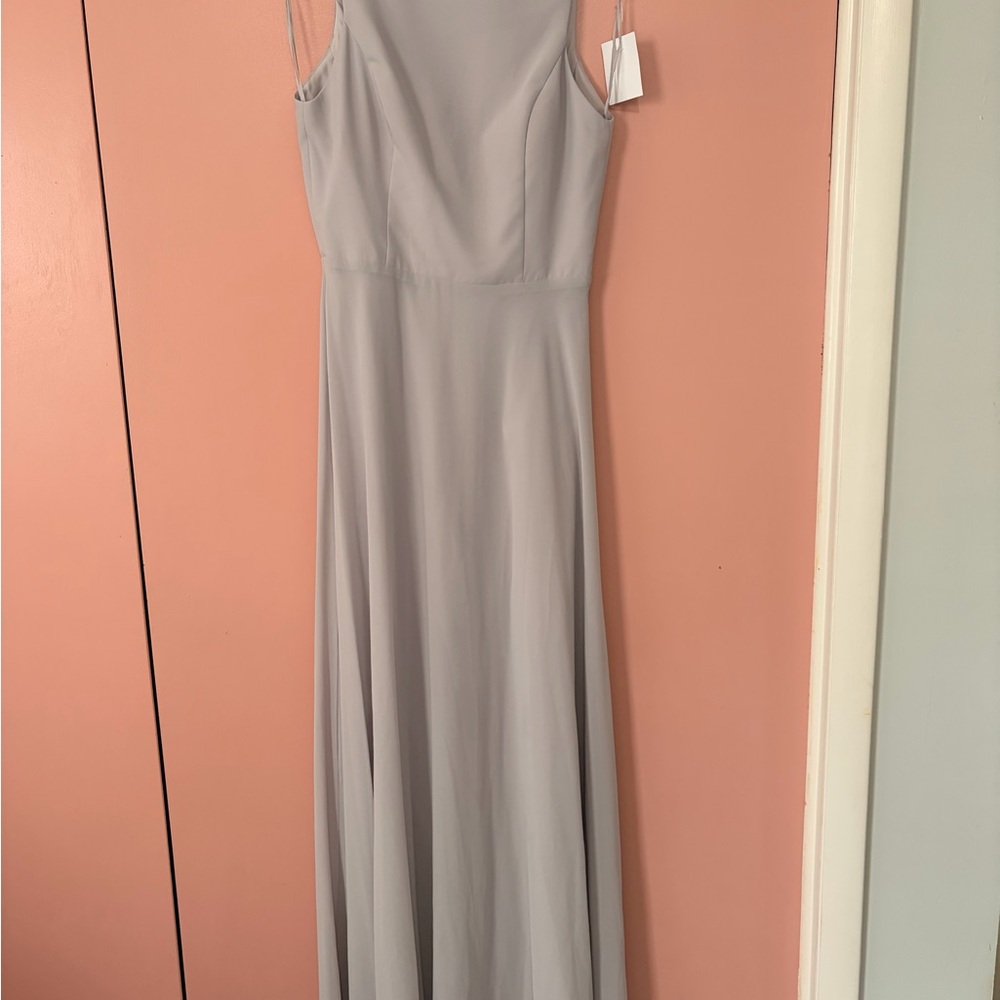 Elegant Gray Sleeveless Maxi Dress